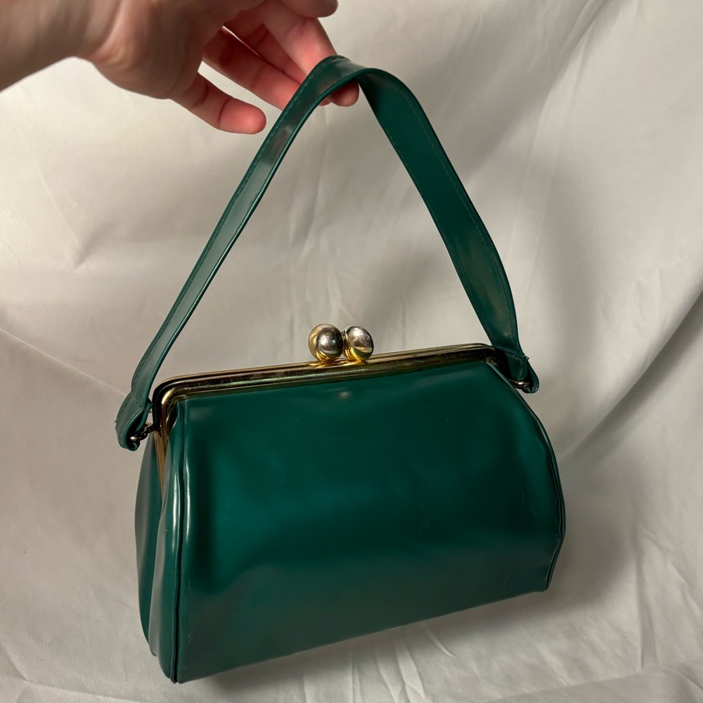 COPY - 1950s-60s Green Leather Stylemark Handbag